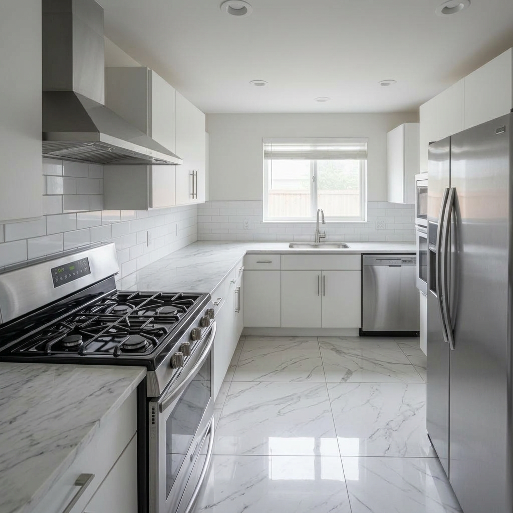 Kitchen after cleaning