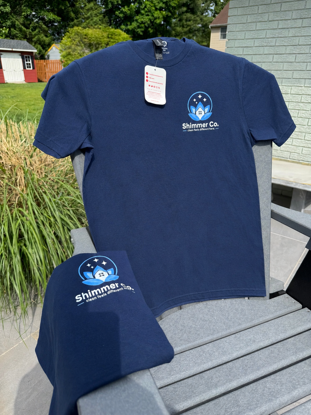 Shimmer Co. branded t-shirt